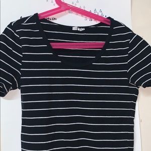 h&m striped tee